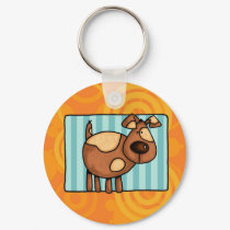 doggy square keychains