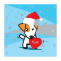 Doggy with Santa Hat t-shirts by gollykim Doggy with Santa Hat t-shirts
