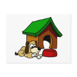 Doghouse Scene Post Card