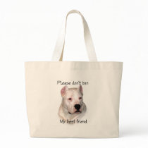 Dogo Argentino Anti-BSL Tote Bags