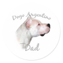 Dogo Argentino Dad 2 Stickers