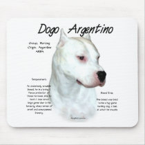 Dogo Argentino History Design Mousepads