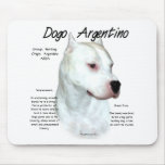 Dogo Argentino History Design Mousepads