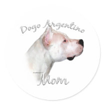 Dogo Argentino Mom 2 Round Sticker