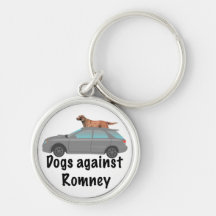 Dogs against Romney Keychain