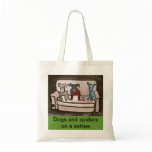 Dogs and spiders on a settee Bag