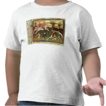 Dogs attacking a leopard, from a book t shirts