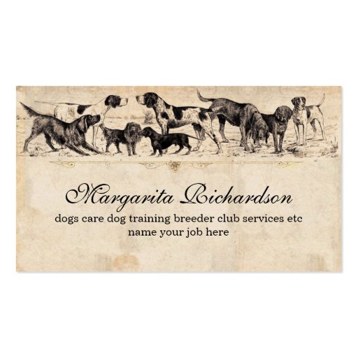 dogs business cards (front side)