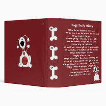 Dog's Daily Diary Vinyl Binder