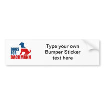 DOGS FOR MICHELE BACHMANN14 BUMPER STICKERS