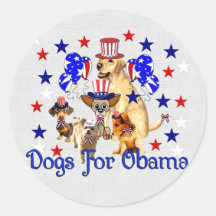 DOGS FOR OBAMA STICKER