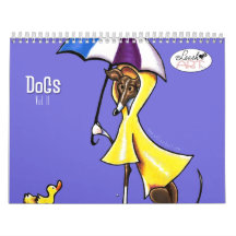 Dogs Illustrations Off-Leash Art Vol 2 Wall Calendars