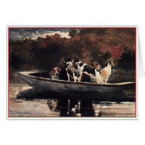 Dogs in a Boat  by Winslow Homer cards