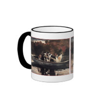 Dogs in a Boat  by Winslow Homer mugs
