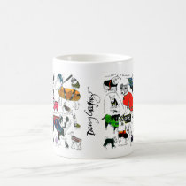 dogs in coats mug
