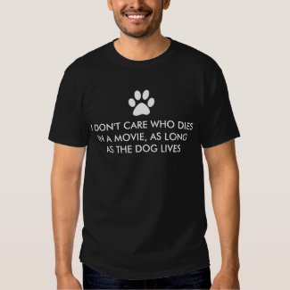 Dogs in Movies with White Paw Print Tees