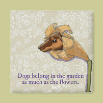Dogs in the Garden magnet