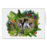 Dogs in Winter Plant Ring Card
