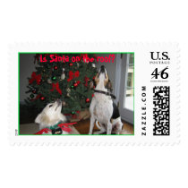 DOGS-Is Santa on the roof? postage