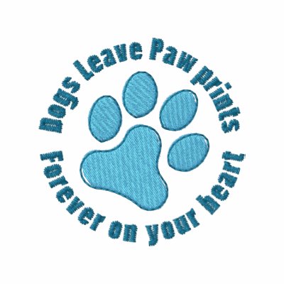 Dogs Leave Pawprints Forever on Your Heart Embroidered Polo Shirt Dogs Leave Pawprints Forever on Your Heart Embroidered Polo Shirt