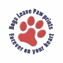 Dogs Leave Pawprints on Our Heart Emb. Tees embroidered shirts