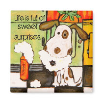 Dog's Life Magnet by jamiecreates1 Dog's Life Magnet