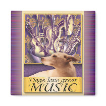 Dogs love great MUSIC magnets by zoespeak Dogs love great MUSIC magnets