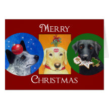 Dogs Of Christmas Card