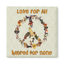 Dogs Of Peace Fridge Magnets