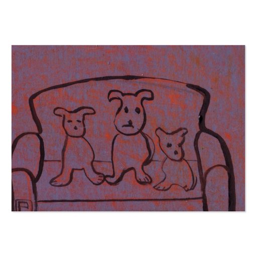 (Dogs on a settee business Card)