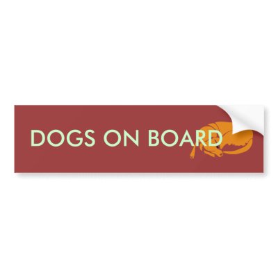 DOGS ON BOARD BUMPER STICKERS by Sofia_Youshi