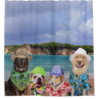 Dogs on the Beach Shower Curtain