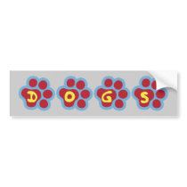 Dogs (Paw Print) bumper stickers by Kixodogs Dogs (Paw Print) bumper stickers