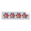 Dogs (Paw Print) bumper stickers