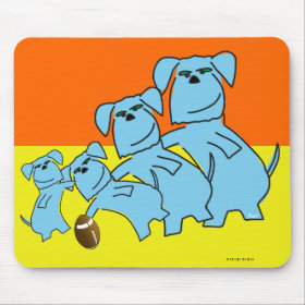 Dogs Play Football Mousepad mousepad