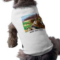 Dogs Playing Baseball Doggie T Shirt