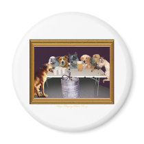 Dogs Playing Beer Pong magnets by bartstshirts Dogs Playing Beer Pong magnets