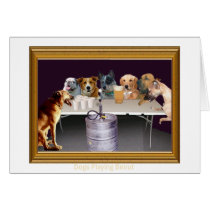 Dogs Playing Beirut cards