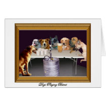 Dogs Playing Beirut cards