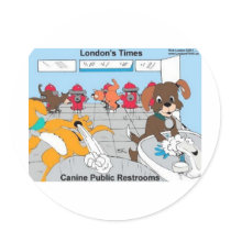 Dogs Public Restrooms Funny Gifts Tees Cards Etc stickers