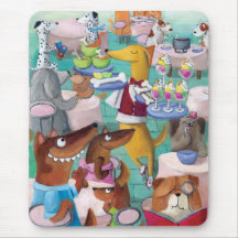Dogs Restaurant Mousemat