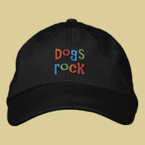 Dogs Rock Embroidered Baseball Cap embroidered hats