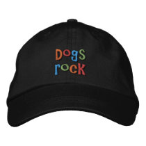 Dogs Rock Embroidered Baseball Cap embroidered hats
