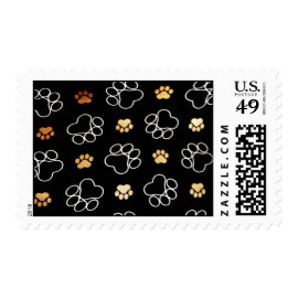 Dogs Rule Paw Prints Gifts for Dog Lovers Stamps
