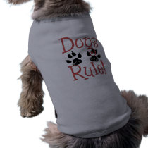 Dogs Rule Pawprint Tees pet clothing