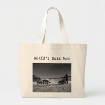 Dogsled Fun; Happy Mother's Day Tote Bag