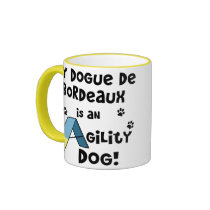 Dogue de Bordeaux Agility Dog mugs by MenagerieMayhem Dogue de Bordeaux Agility Dog mugs