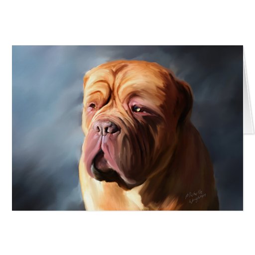 Dogue de Bordeaux Art - Stormy Dogue Greeting Card