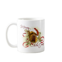Dogue de Bordeaux Christmas Mugs by jaisjewels Dogue de Bordeaux Christmas Mugs