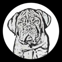 Dogue de Bordeaux puppy stickers stickers
